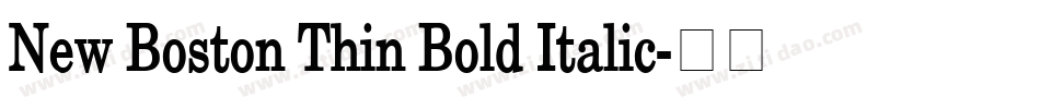New Boston Thin Bold Italic字体转换